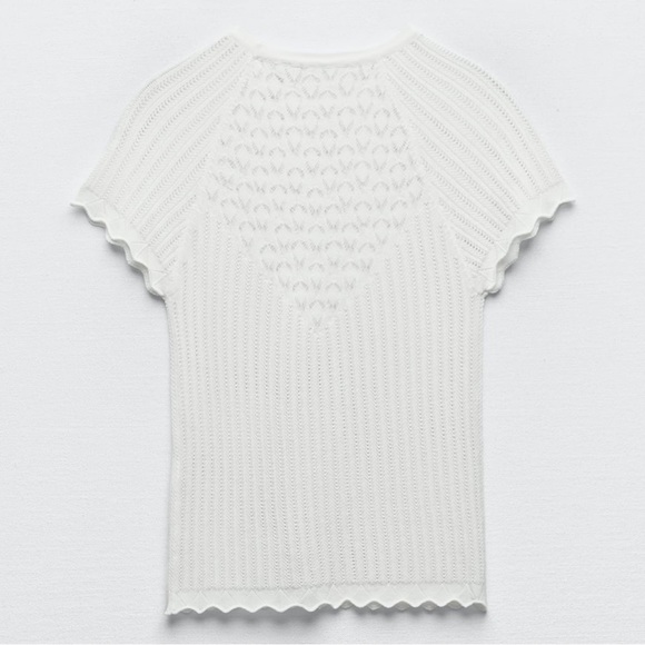 Zara pointelle knit top - Picture 6 of 7